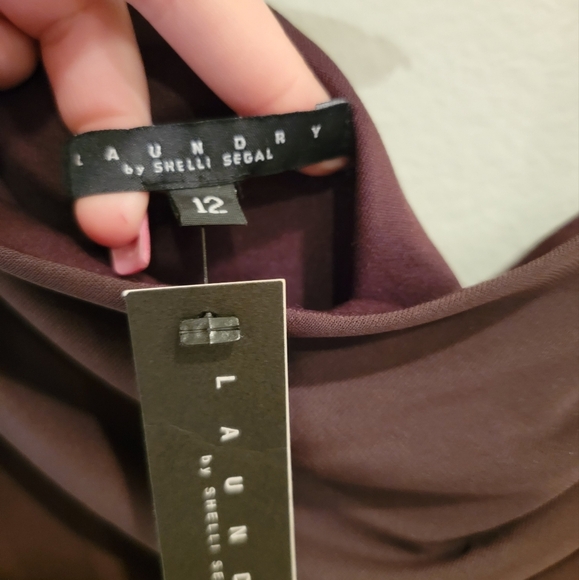 NWT Laundry by Shelli Segal brown stretch gown. 12 - Picture 2 of 16